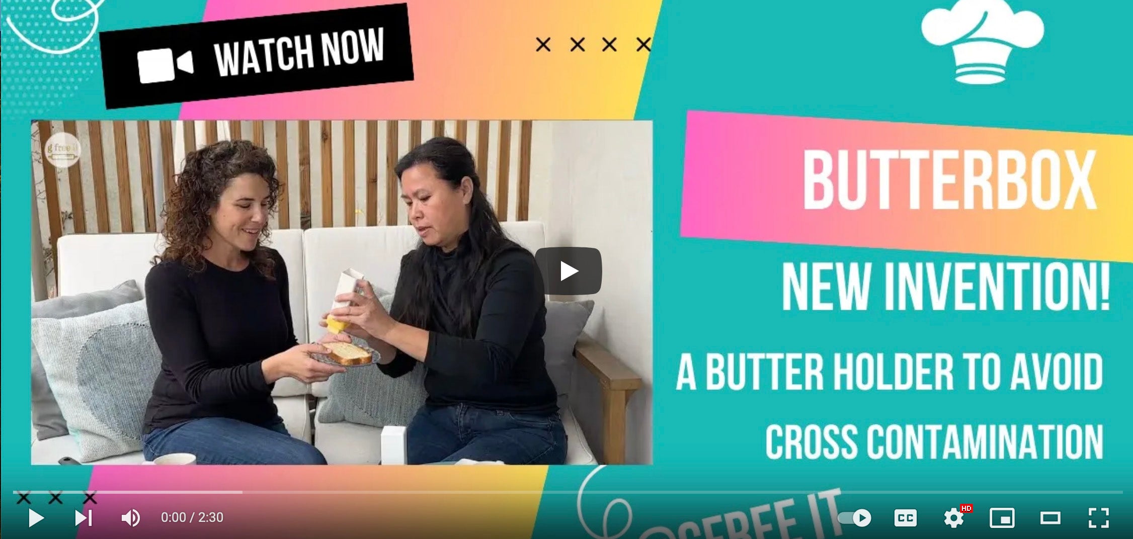 Load video: 0:00 / 2:30 Butterbox &amp; gfree it team up! This invention may solve your butter cross contamination!