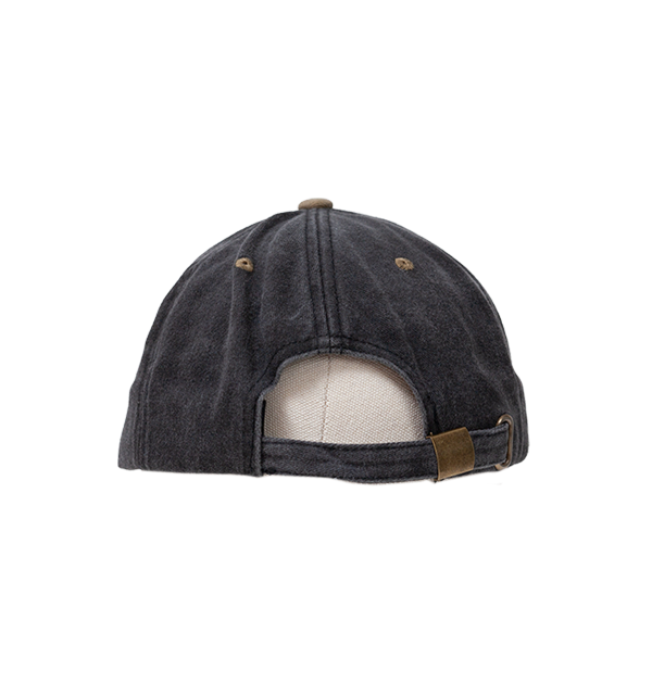 Dad Cap – 2tone / Gray & Beige / Beige Embroidery, back view