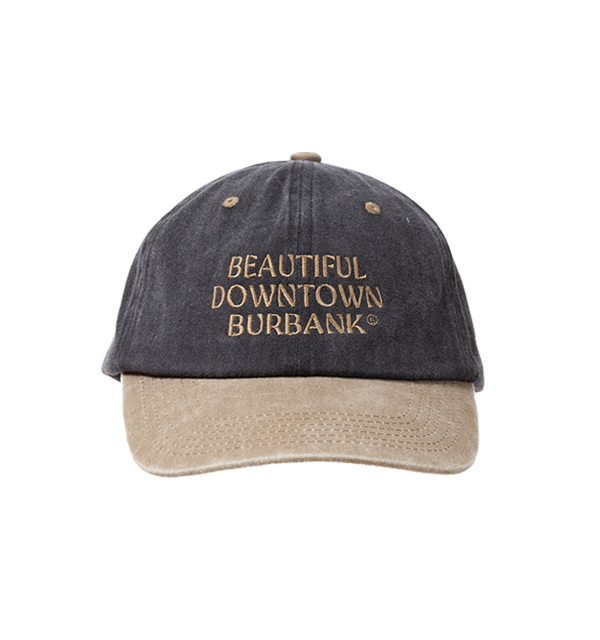 Dad Cap – 2tone / Gray & Beige / Beige Embroidery